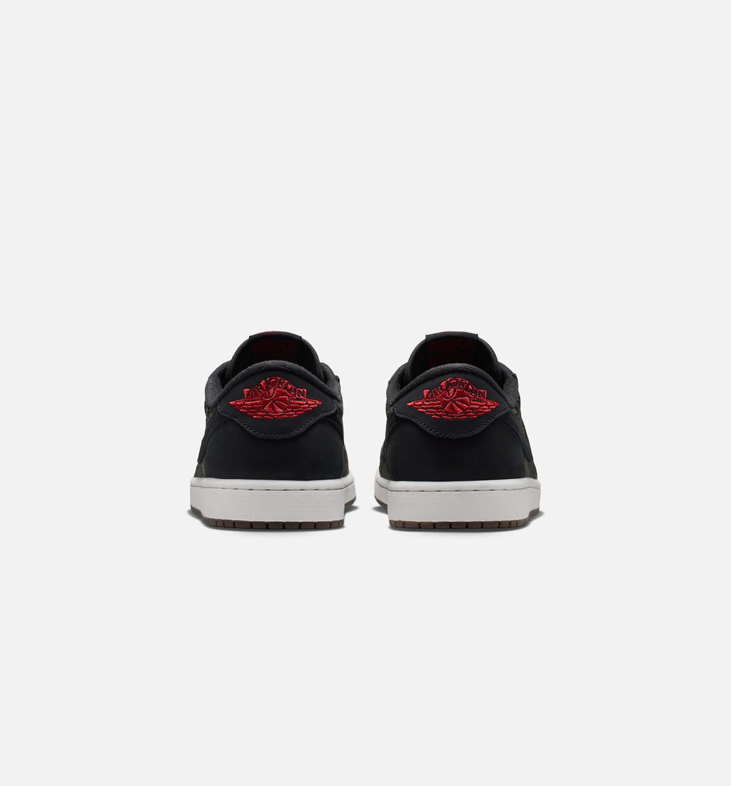 Air Jordan 1 Retro Low OG Laser Black and Varsity Red Men's Lifestyle Shoe