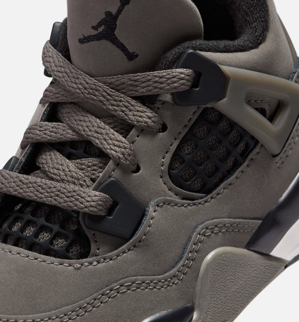 Air Jordan 4 Retro Cave Stone and Black Infant/Toddler Lifestyle Shoe