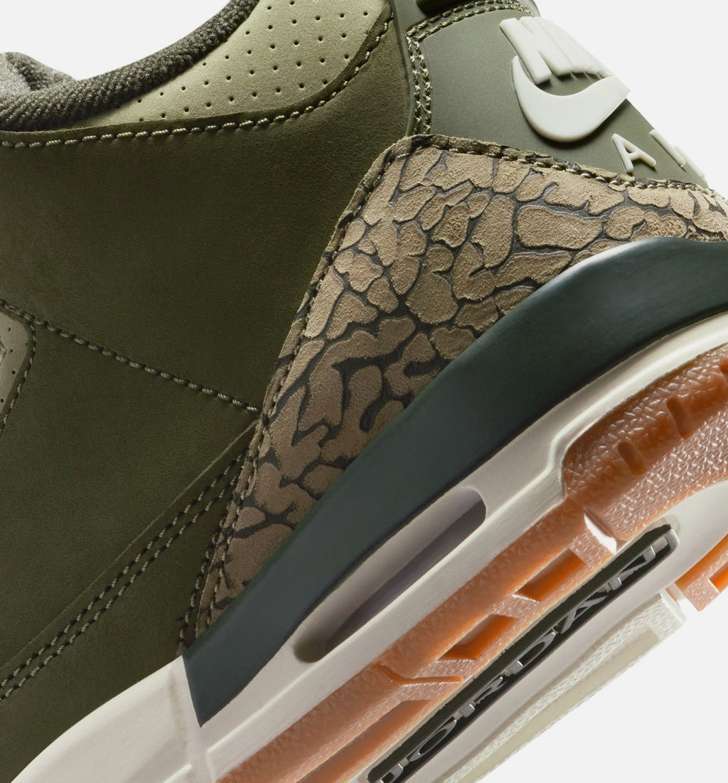 Air Jordan 3 Retro Medium Olive Grade School Lifestyle Shoe