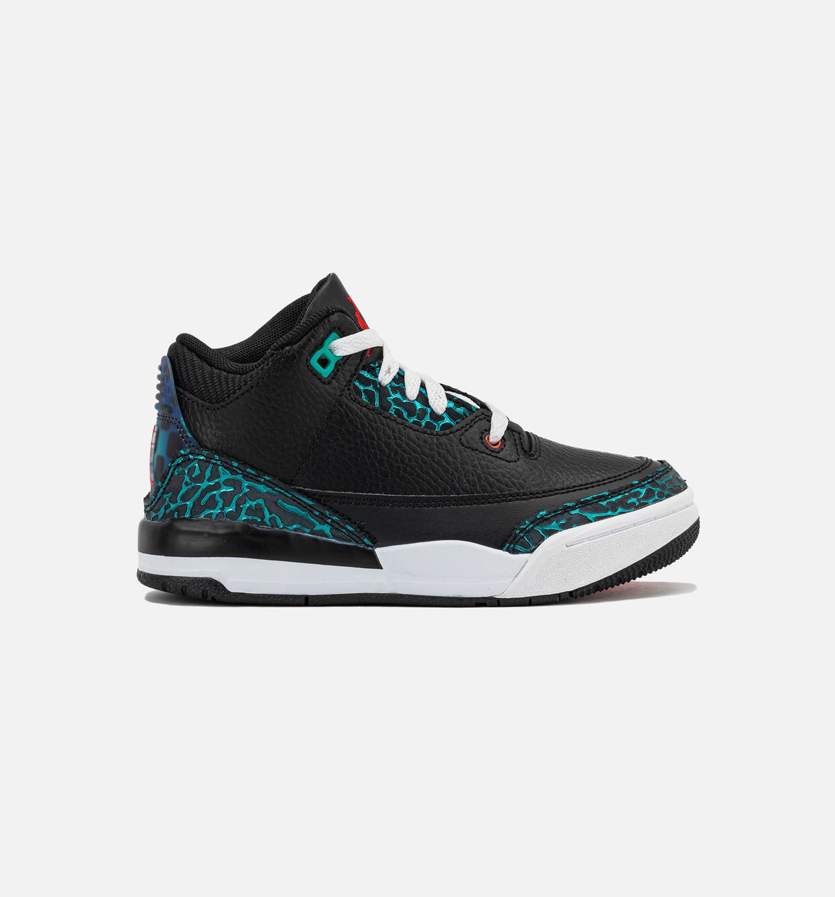 Air Jordan 3 Retro Black and Hyper Jade Preschool Lifestyle Shoe